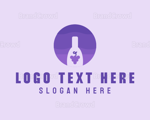 Grape Wine Beverage Logo