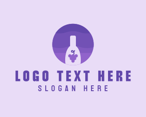 Grape Wine Beverage Logo