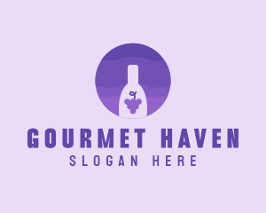 Grape Wine Beverage logo design