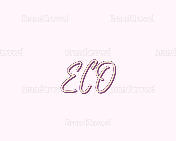 Feminine Watercolor Brush Logo