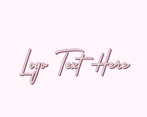 Wordmark - Feminine Watercolor Brush logo design