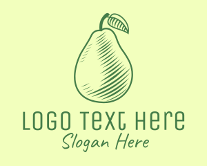 Sketch - Green Pear Fruit logo design