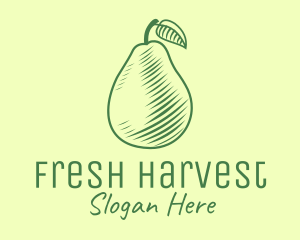 Fruit - Green Pear Fruit logo design