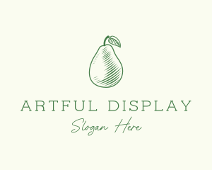 Green Pear Fruit logo design