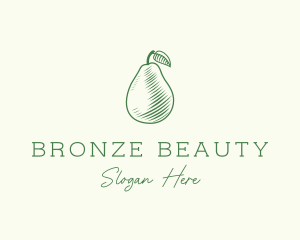 Green Pear Fruit logo design