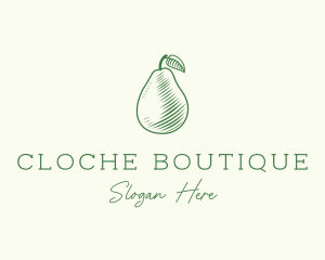 Green Pear Fruit logo design