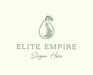 Green Pear Fruit logo design