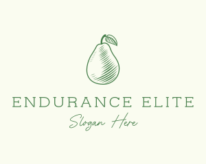 Green Pear Fruit logo design