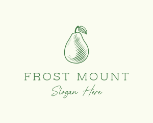 Green Pear Fruit logo design