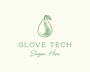 Green Pear Fruit logo design