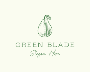 Green Pear Fruit logo design