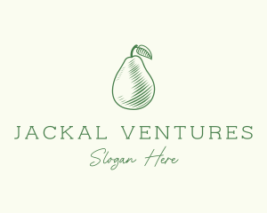 Green Pear Fruit logo design