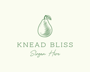 Green Pear Fruit logo design