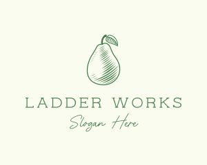 Green Pear Fruit logo design