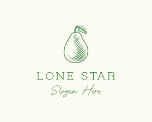 Green Pear Fruit logo design