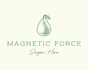 Green Pear Fruit logo design