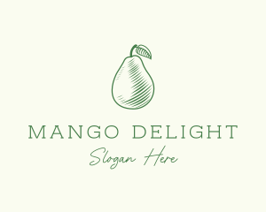 Mango - Green Pear Fruit logo design