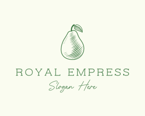 Green Pear Fruit logo design