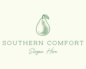 Green Pear Fruit logo design