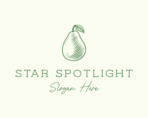 Green Pear Fruit logo design