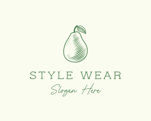 Green Pear Fruit logo design