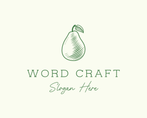 Green Pear Fruit logo design