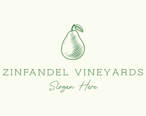 Green Pear Fruit logo design