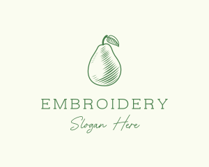 Green Pear Fruit logo design