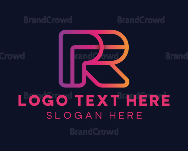 Creative Monoline Letter R Logo