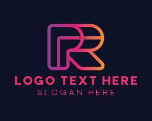 Futuristic - Creative Monoline Letter R logo design