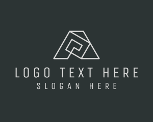 Typography - Construction l Letter A logo design