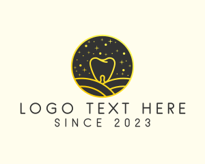Night Dental Tooth logo design