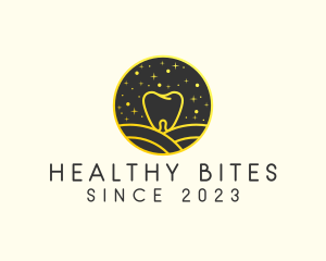 Night Dental Tooth logo design