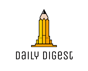 Newspaper - Yellow Pencil Tower logo design