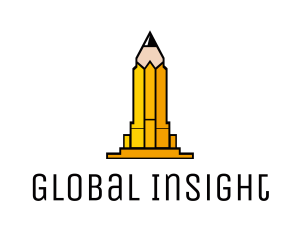 Yellow Pencil Tower logo design