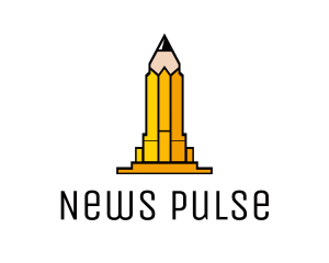 Newspaper - Yellow Pencil Tower logo design