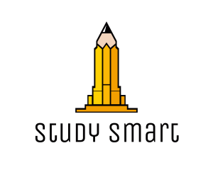 Student - Yellow Pencil Tower logo design