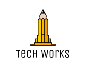 Yellow Pencil Tower logo design