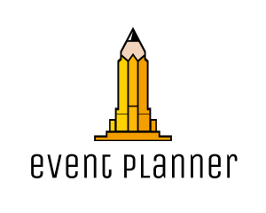 Pencil - Yellow Pencil Tower logo design