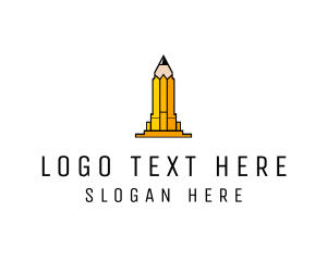 Tower - Yellow Pencil Tower logo design