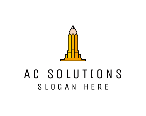 Yellow Pencil Tower logo design