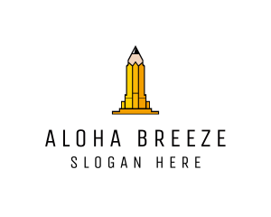 Yellow Pencil Tower logo design