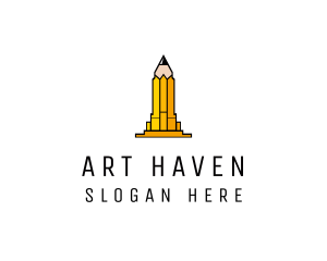 Yellow Pencil Tower logo design