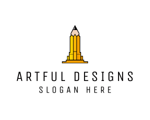 Yellow Pencil Tower logo design