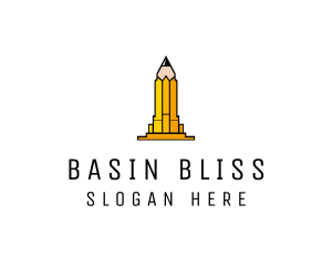 Yellow Pencil Tower logo design