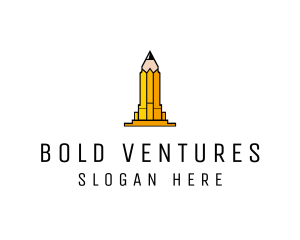 Yellow Pencil Tower logo design