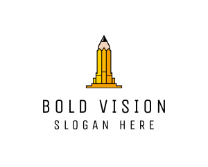 Yellow Pencil Tower logo design