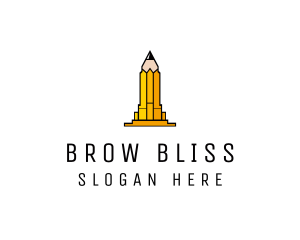 Yellow Pencil Tower logo design