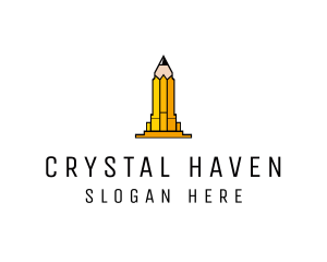 Yellow Pencil Tower logo design