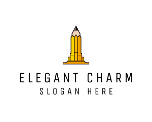 Yellow Pencil Tower logo design